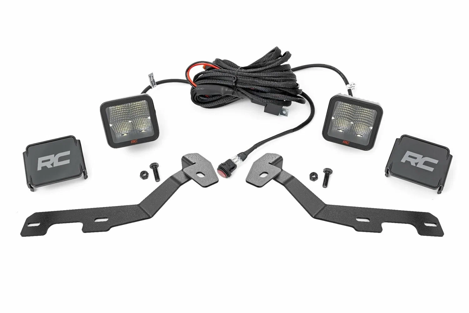Rough Country _ LED Light Kit _ Ditch Mount _ 2_ Spectrum Pair _ Spot _ Ram 1500 (19-25)